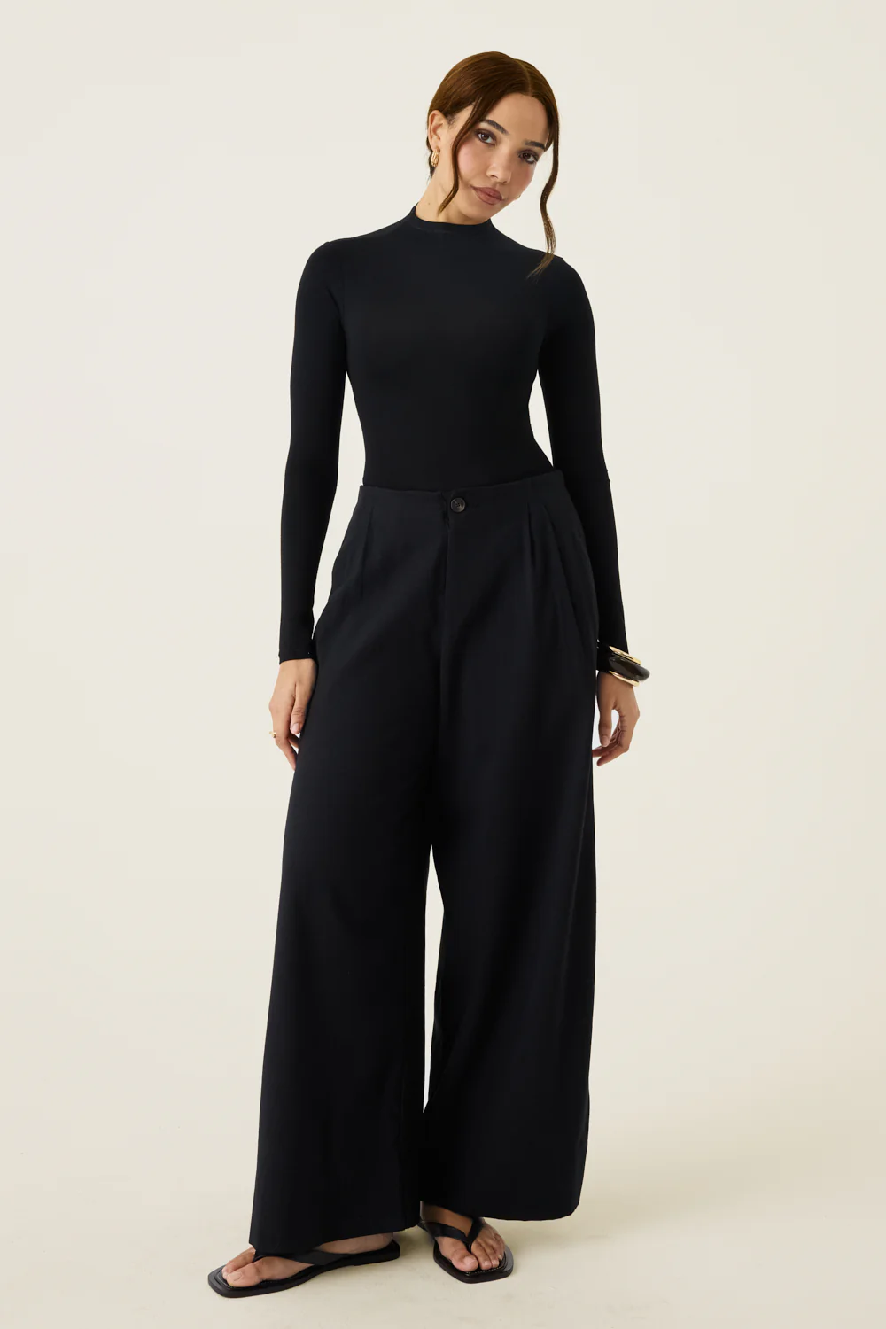 Wide Leg Palazzo Trousers