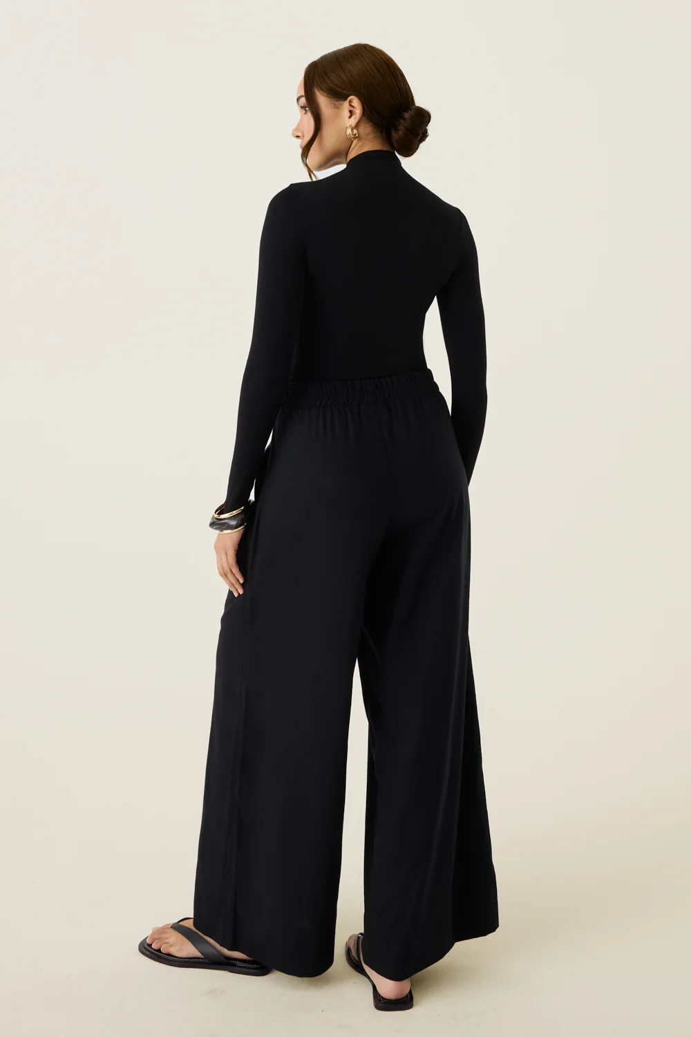 Wide Leg Palazzo Trousers - Image 4